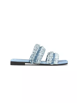 INUIKII | Pantoletten FRINGES JEANS | hellblau